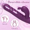 Powerful Thrusting Rabbit Vibrator Female Clitoris Stimulator G Spot  Massager 2 In 1 Dildo Sex Toys Shop Adult Goods for Women