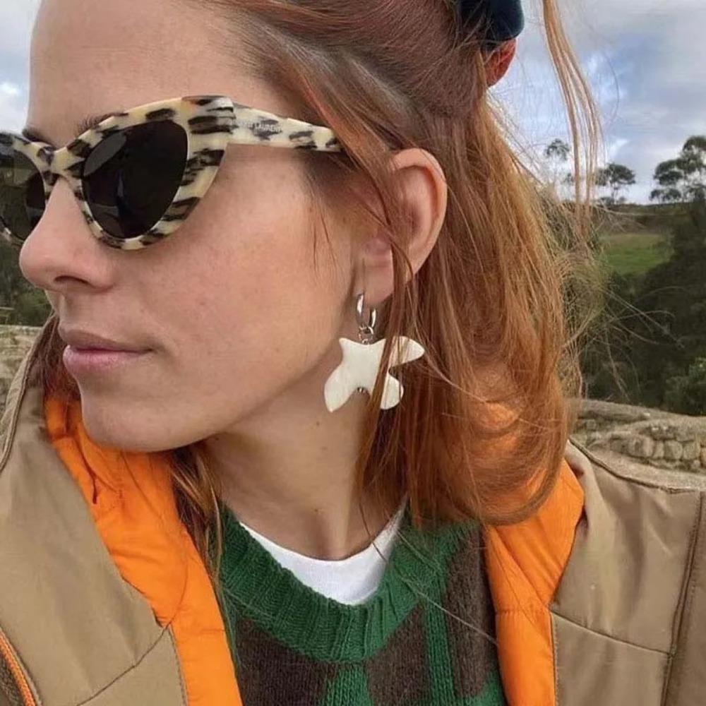 Metal Necklace White Peace Dove Earrings Fashion Pendant  for Women