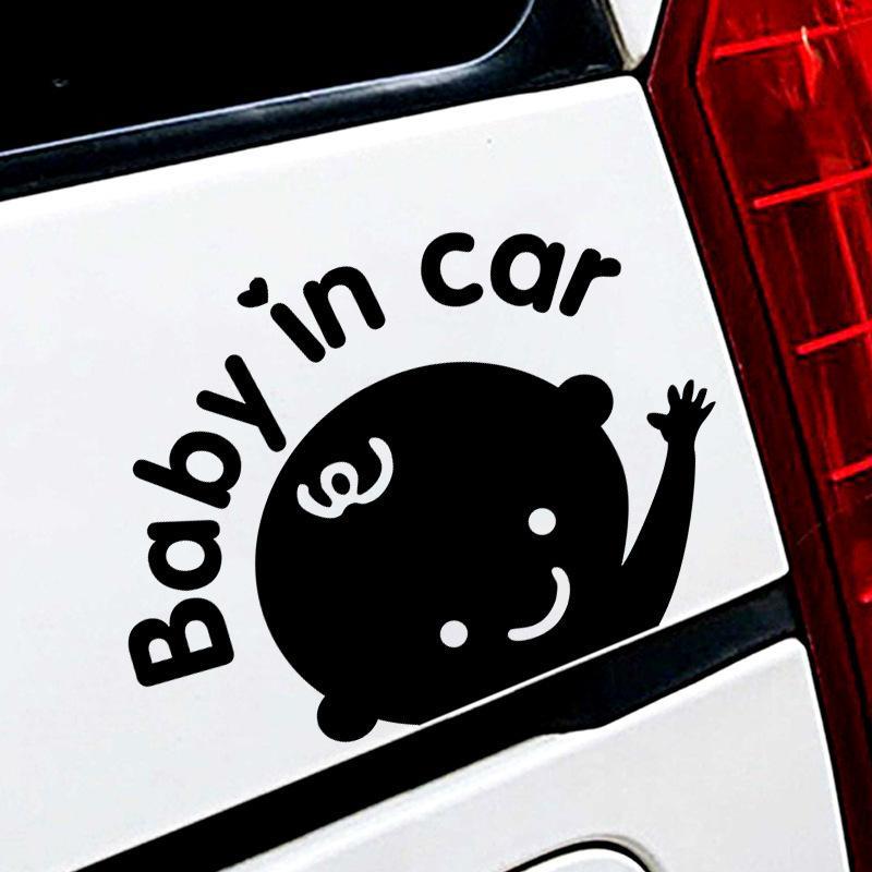 Baby On Board Car Sticker Bright Reflective Safety Warning Sign Waterproof Self-Adhesive for Rear Window Vehicle Drivers Alert