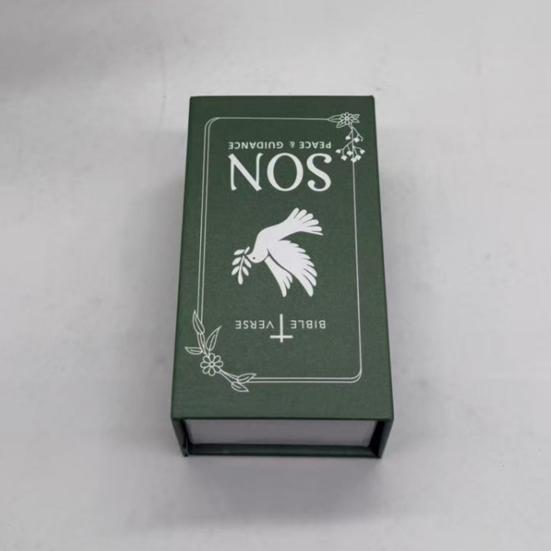 Cutie Artizanală din Lemn cu Versete Biblice și 150 de Cartonașe cu Scripturi Cutie de Rugăciune Creștină Încurajare Zilnică Pozitivă Cadou Inspirațional pentru Femei Bărbați