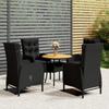 Day and Night - Day and Night Garden Bistro Set 5 Pieces Black Synthetic Rattan