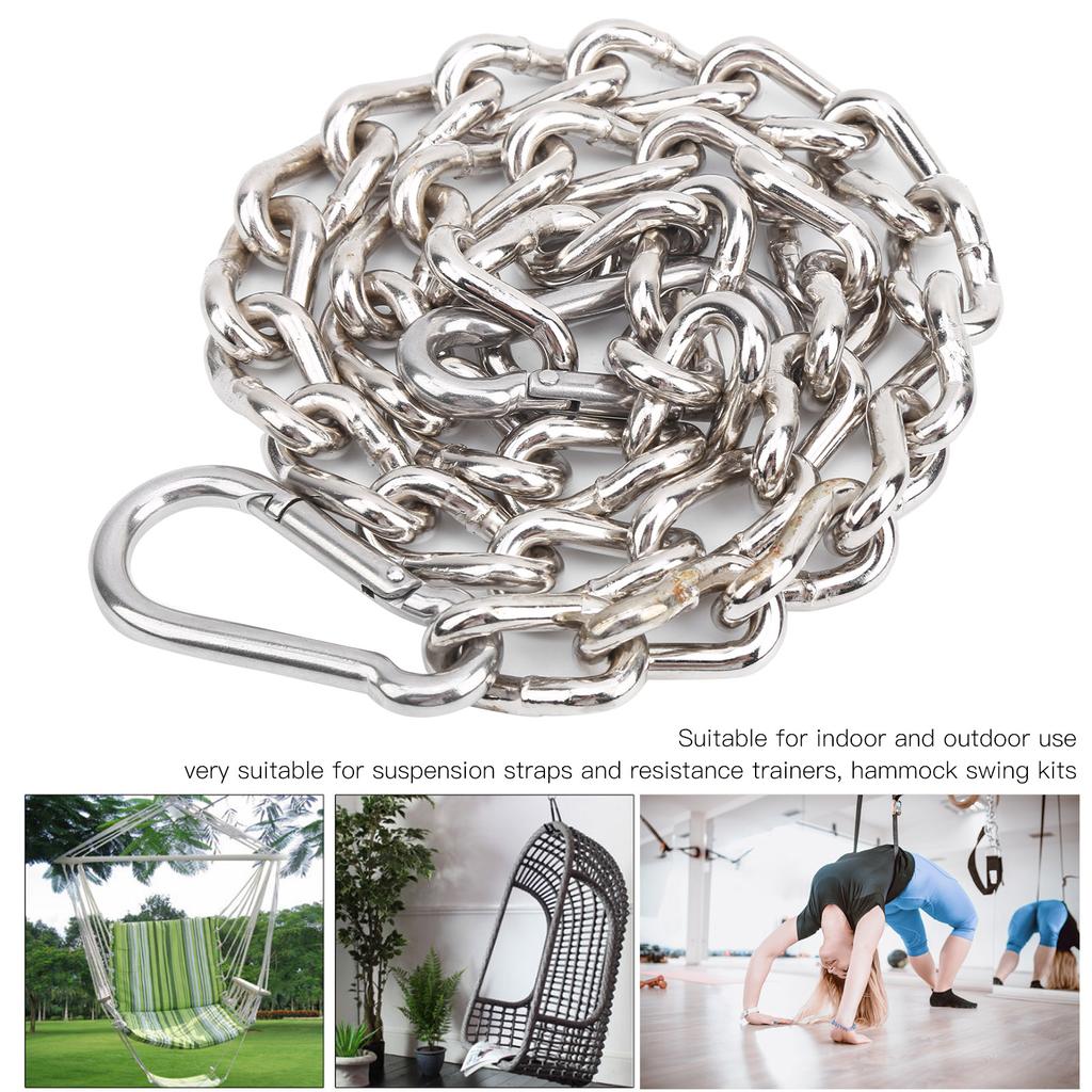 Outdoor LoadBearing Extension Chain Swing Sandbag Hanging Chain with Carabiners