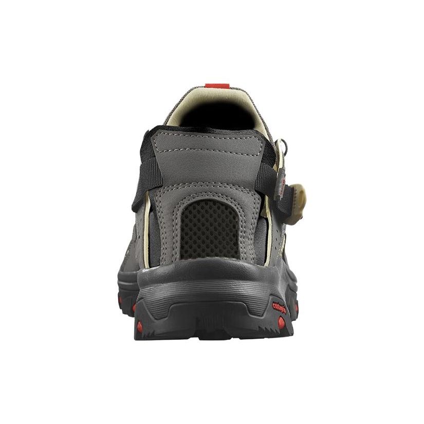 SALOMON Techamphibian 5 Round Toe Comfortable Non-Slip Breathable Outdoor Functional Shoes Men Shoes Gray Yellow 471149