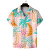 Summer New Short-sleeved Men's Shirt Hawaiian Style Vacation Leisure Commuting Fashion Versatile Fabric Soft Breathable