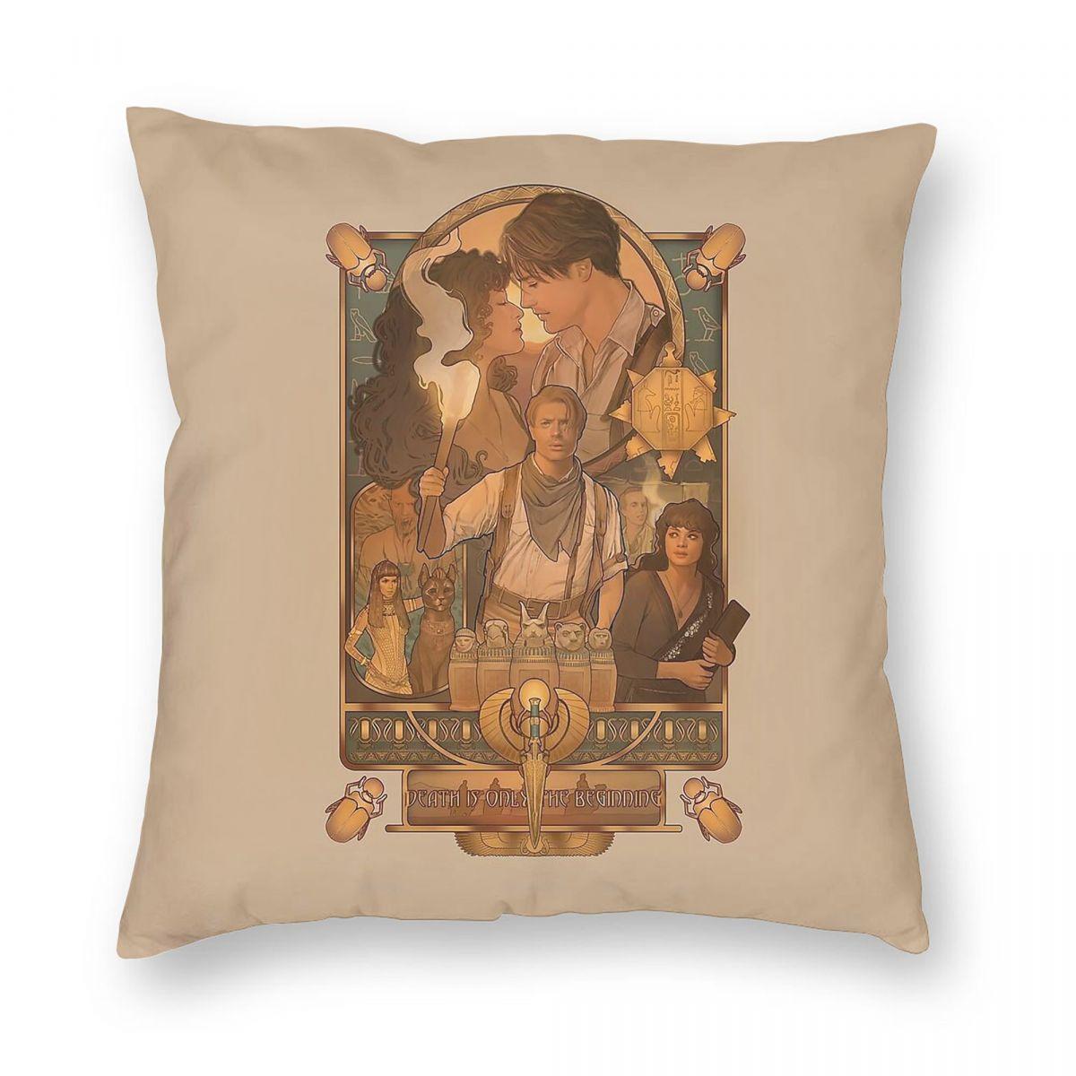 Mummy Death Is Only The Beginning Square Pillowcase Polyester Linen Velvet Printed Zip Decorative Pillow Case Home Cushion Cover 30x30cm
