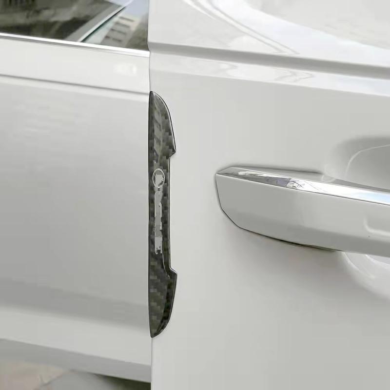 Carbon Fiber Universal Car Rearview Mirror Door Edge Anti Scratch Protection Strips Anti-collision Protector Sticker Scuff