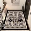 European Classical Entrance Carpet Square Foyer Entrance Floor Mat Floor Mat Bathroom Absorbent and Dirt Resistant Floor Mat