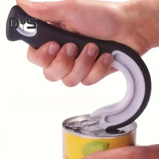 2 Stück J-förmiger Flaschenöffner, leicht zu greifender Ring zum Öffnen von Dosendeckeln für Flaschen und Gläser, tragbares Küchengerät