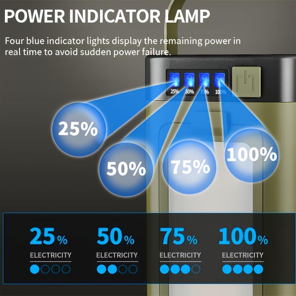 Wiederaufladbare Solar-Grilllampe Camping-Handlampe Tragbare Hängezeltlampe Faltbares Kleeblatt Camping Grillen Angeln