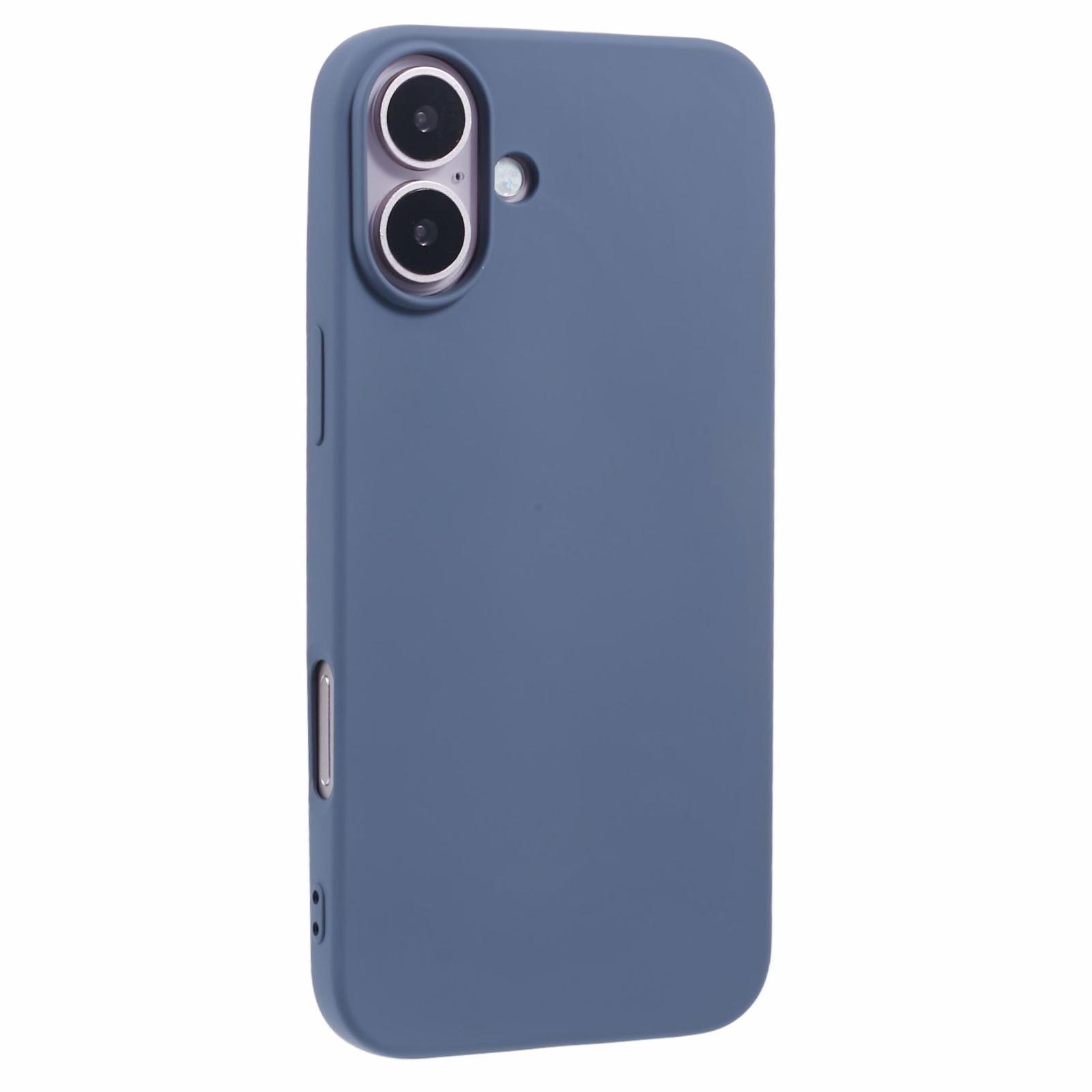 

For iPhone 16 Plus Case Smooth Soft TPU Phone Case Liquid Silicone Texture Grey