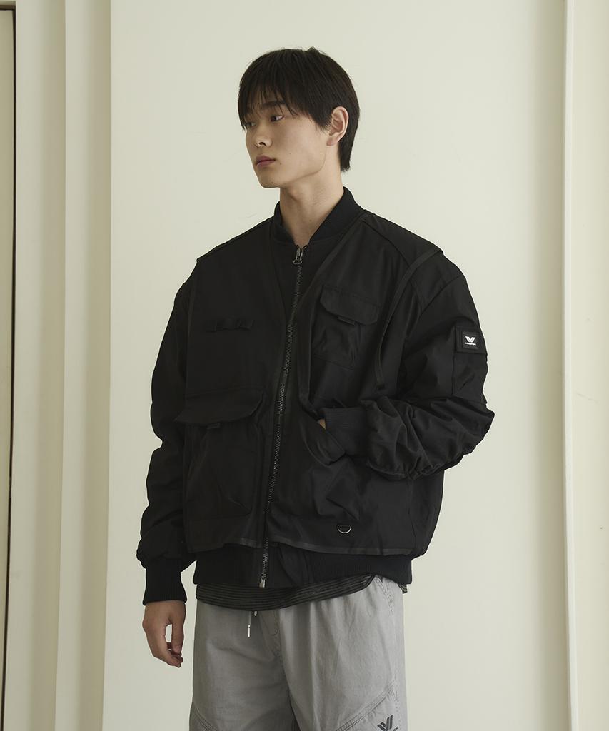Phenix Multi Out-Pocket Ma-1 Bomber Jumper [Black]