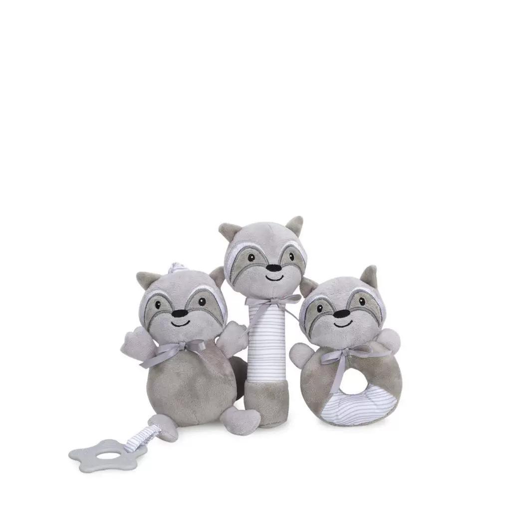 Baby Musical Plush Bear & Rabbit Teether Pendant - Multifunctional Educational Hanging Toy for Cribs & Car Seats