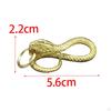 Brass Snake Keychains Animal Pendant Key Rings for Necklace Jewelry Making