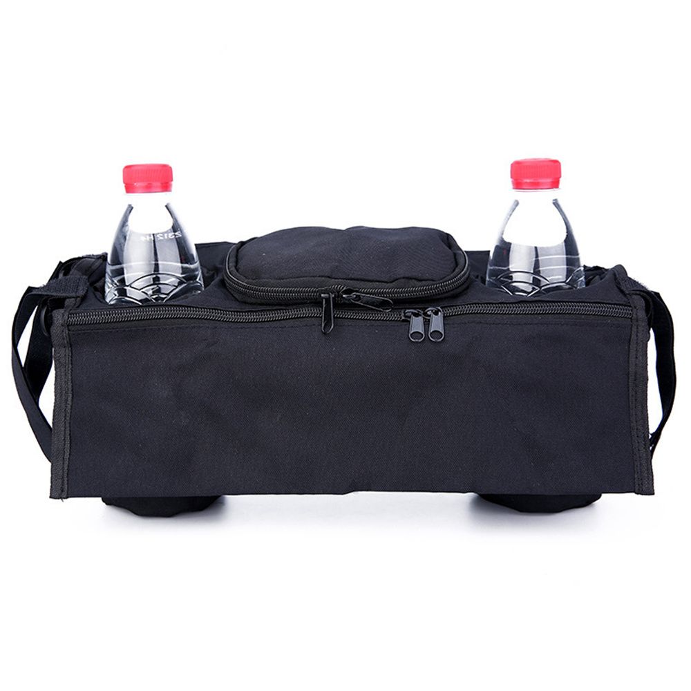 

Wheelchair Carriage Bag Baby Pram Bottle Cup Holder Baby Stroller Organizer Infant Nappy Bags чёрный