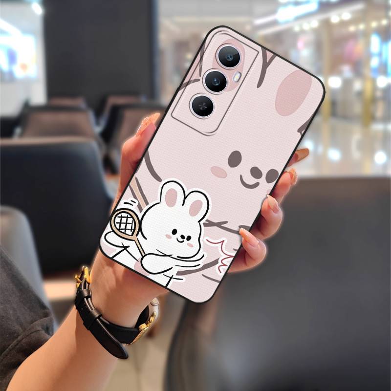 Dirt-resistant Phone Pouch Phone Case For Realme C65 Anti-dust Silicone Durable Soft case Cartoon Protective Couple Cute