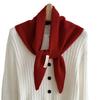 Pure Sheep Wool Knitted Triangle Scarf Women's Turban Scarf Layered Casual Warm Versatile Shawl