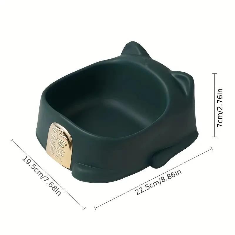 

Cat Shaped Pet Bowl Food Water Dish for Cats Small Medium Dogs PP Feeding Supplies Durable Non Slip Basin