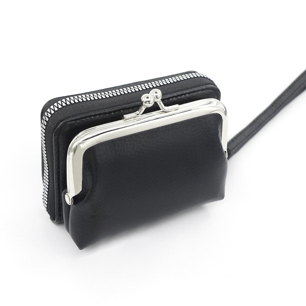 

Женский стильный кошелек с застежкой-кнопкой, карман для монет на молнии, держатель для карт, органайзер, клатч