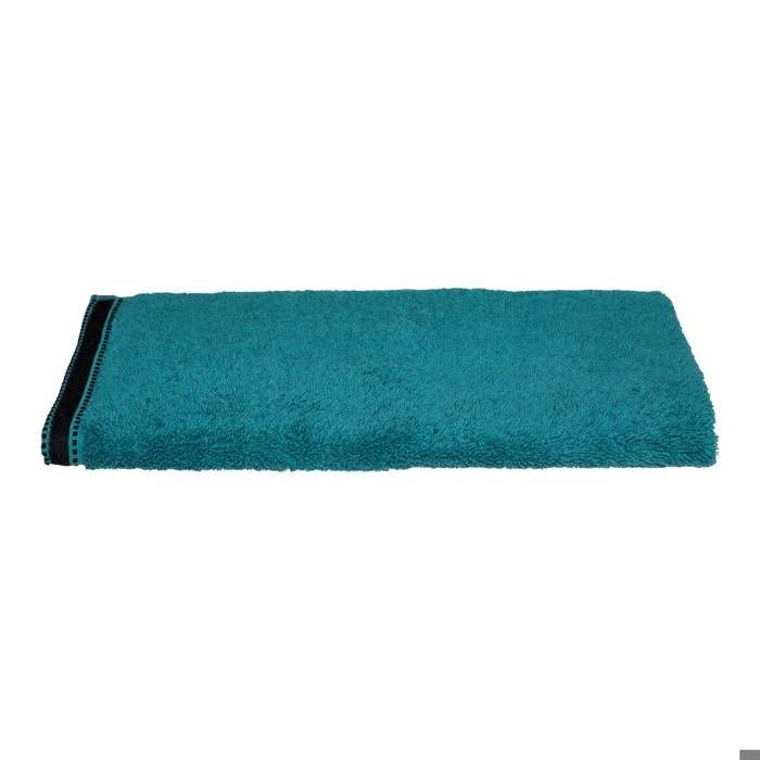 Serviette De Toilette "Joia" Coton Bleu Canard 50x90cm - Atmosphera Createur D'interieur