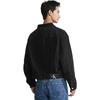 Calvin Klein Solid Color Casual Simple Lapel Denim Jacket Men Jackets Black J324233