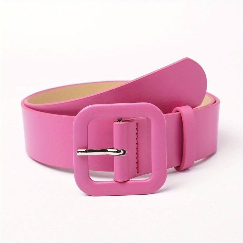 Stylish Minimalist Womens Square Buckle Belt In Trendy Candy Colors For Every Outfit