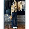 Womens Short Khaki Plaid Windbreaker Jacket 2026 Fall Loose Fit Cotton Blend Casual British Style Coat