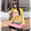 Women's Retro Floral Sun Print Sweater - Trendy Street Style Loose Knitwear