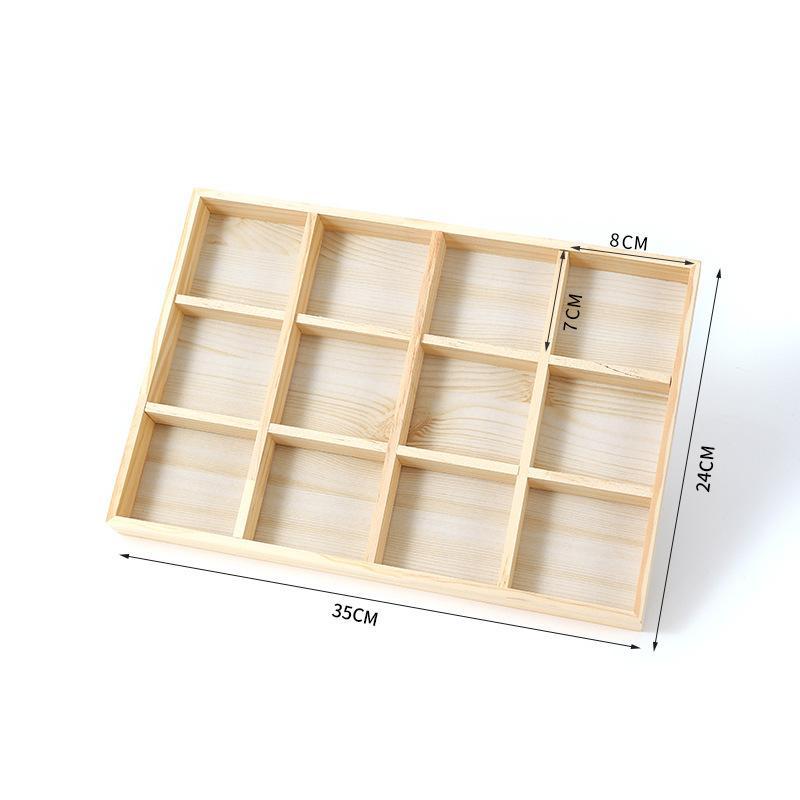 1Pcs Wooden Stackable Exquisite Jewelry Display Holder Portable Ring Earrings Necklace Organizer