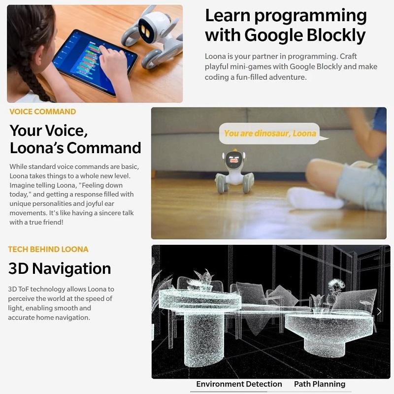 GPT-Powered AI Robot Pet | Voice Assistant, Auto-Recharging, Smart Multi-Functional Companion