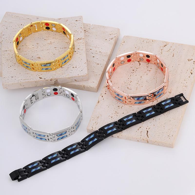 

Браслет Дракон и Современный Двойной Ряд Магнитных Камней - Мужская Европейская и Американская Мода Дизайн из Углеродного Волокна