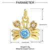 3pcs Copper Zodiac Crab Turtle Starfish Necklace Pendant DIY Jewelry Women Charm Octopus Shell Carriage Candy Earring