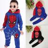 Gotowy na wiosnę 2 szt. Chłopcy Dzieci Bluzy z kapturem Spiderman Komplet Top Spodnie