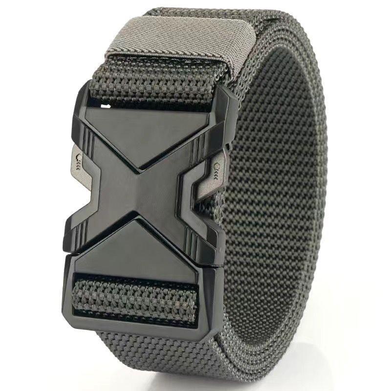 The New Men's Buckle Belt Nylon Braided Lightweight Breathable Daily Commuter Men's Belt