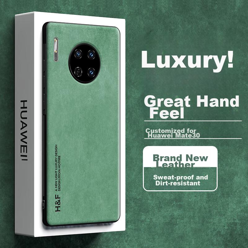 Huawei Mate30 Phone Case, Huawei Mate30 Protective Cover, Upgraded Skin-Like Matte Lens Full Protection Silicone Case - Dark Night Green