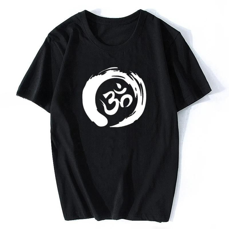 

OHM T-SHIRT Yoga Zen Meditation Positive Vibe Savasana Namaste Vegan Tee Cool Casual Pride T Shirt New Fashion - Men s Summ... S разноцветный