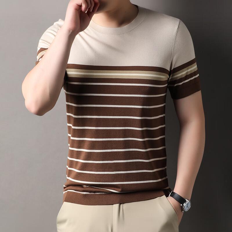 IMAGINEX Men's Business Casual Knit Short Sleeve T-Shirt