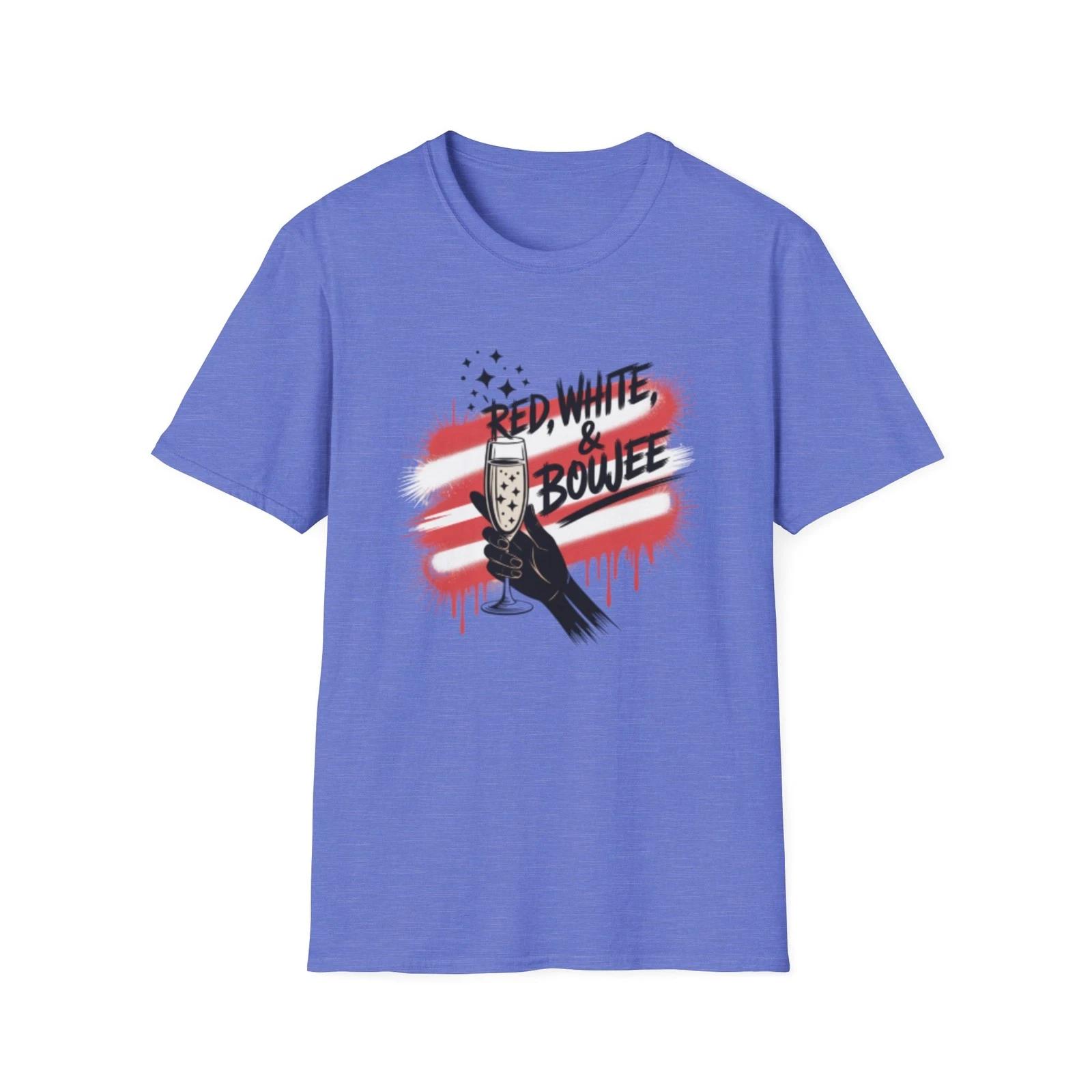 -Red, White & Boujee T-Shirt | Patriotic Sparkle Champagne Graphic XL