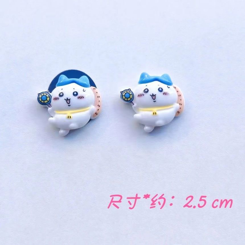 Cartoon Cute Chikawas Diy Glue Resin Jewelry Accessories Mobile Phone Case Key Hairpin Headband Accessories Hachiware USAGI