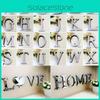 Szykowny 4-literowy napis Love Home Furniture Samoprzylepna naklejka ścienna dekoracyjna