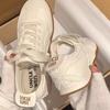 Fashion Summer Thin Style White Women's Shoes 2025New Canva Breathable Slip-On One Step Women's Shoes Flat Bottom Rubber Material