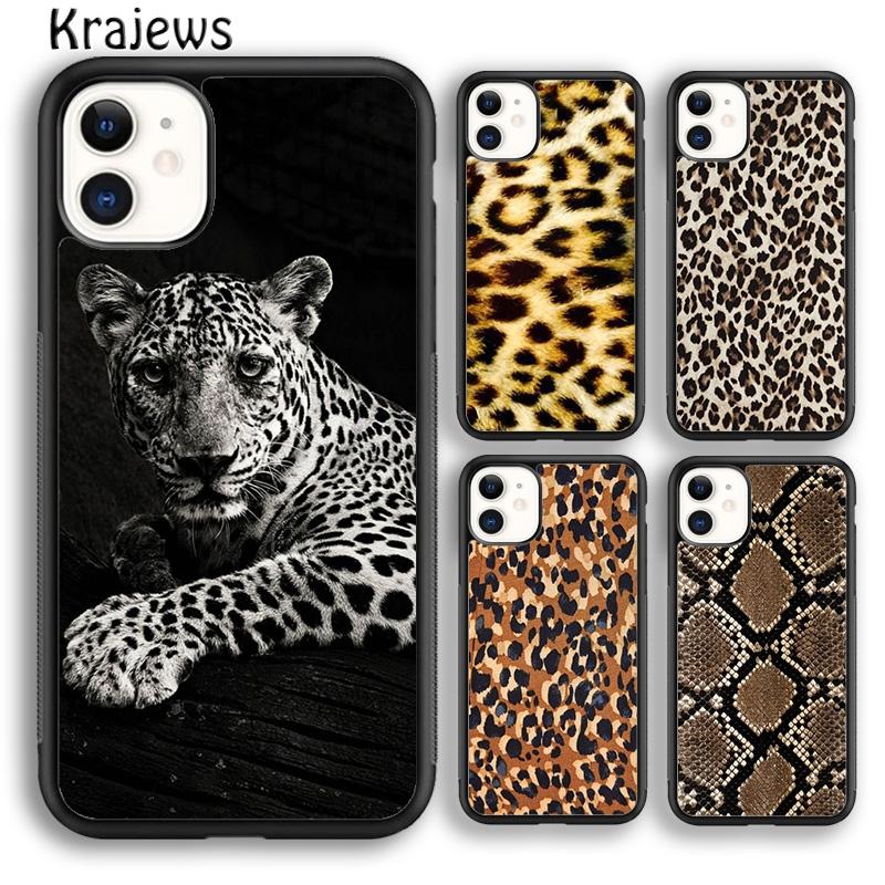 Krajews Leopard print Pattern Tiger Phone Case Cover For iPhone 17 Air 16 15 14 plus 12 13 pro max coque Fundas