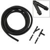 ABS Plastic+Rubber 1*2 M Hose 4X Hose Connectors For Windscreen Washer