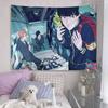 Mob Psycho Anime Tapestry Hippie Flower Wall Carpets Dorm Decor Wall Hanging Home Decor