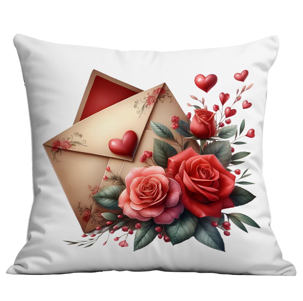 Neue Valentinstag Liebe Rose Brief Kissenbezug Heißer Verkauf Valentinstag Kissen Kissenbezug