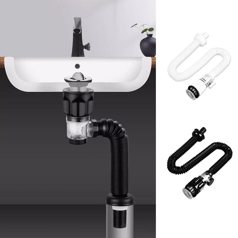 Universal Sewer Deodorizing Sewer Pipe Drain Pipe Horizontal and Vertical Drainage Trough Wash Basin Accessories Leak-proof