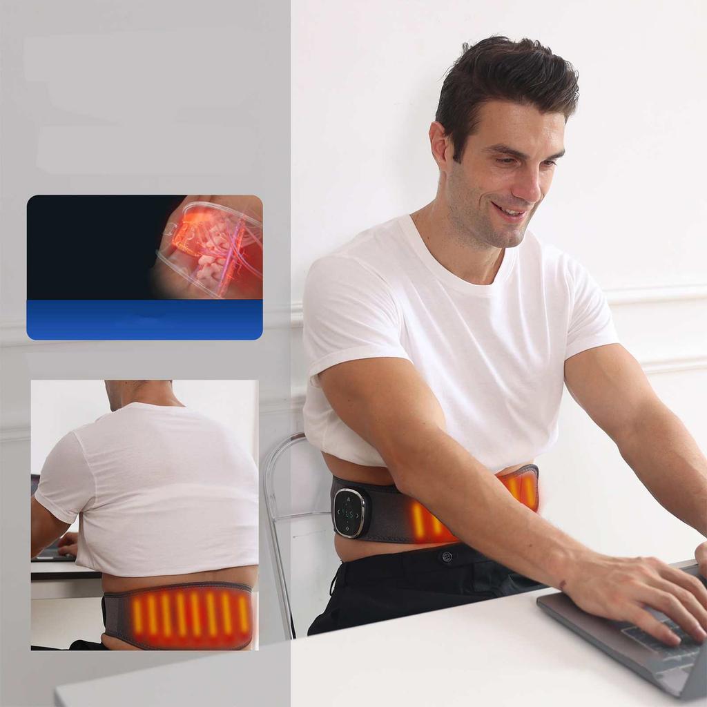 Heated waist belt, waist massager, smart massage waist belt