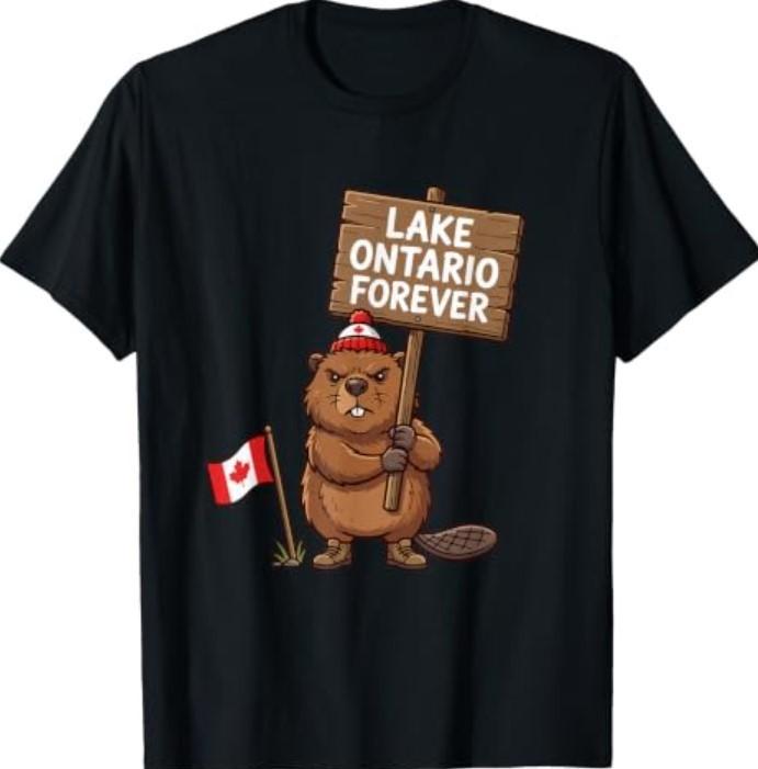 Lake Ontario Forever Animal Beaver Funny Anti Lake America T-Shirt2