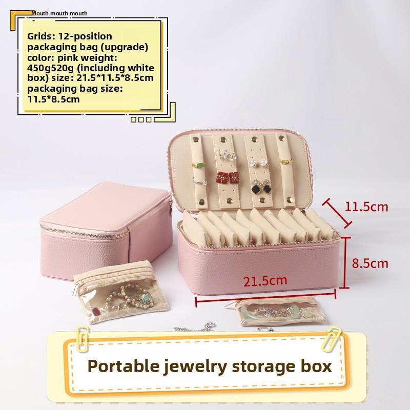 Jewelry box earrings jewelry storage box portable travel bag jewelry box