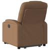 Recliner Chair with Lift Assist Brown Fabric