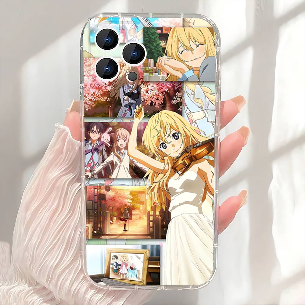 

Yours Lies in A-April Phone Case For iPhone 17,16,15,14,13,12,11 Pro,Max,Plus,X,XS,XR,SE4,E Mini Transparent Soft Cover iPhone12
